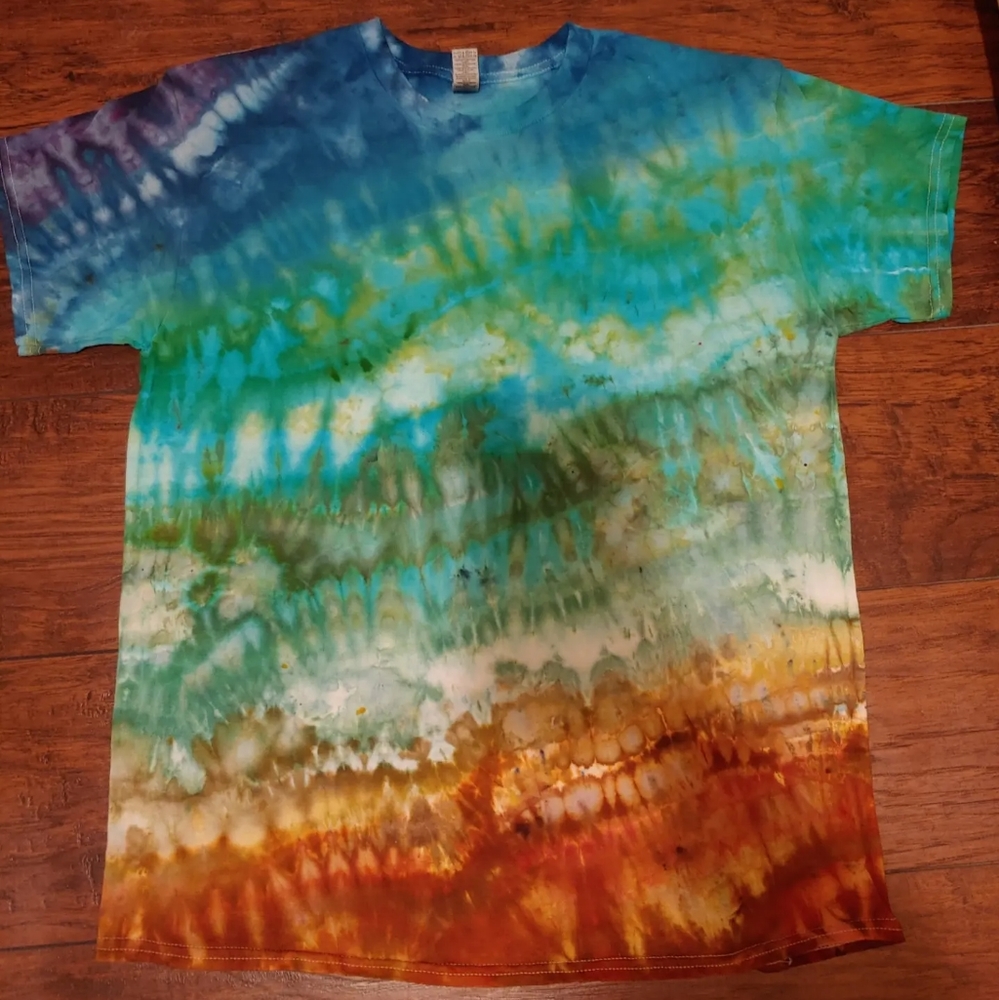 Handmade Ice Dyed Beach Themed Tie Dye